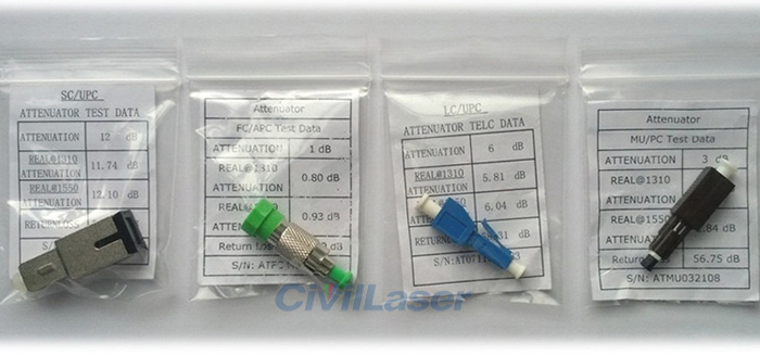 LC PC Single Mode Yin And Yang Type Fiber Optic Attenuator Accurate Attenuation